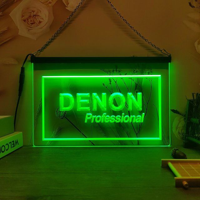 Denon LED Neon Schild Violet-Z Multicolor Wanddekoration für Heimkino und Schlafzimmer B: 30,0 cm, H: 30,0 cm - Bild 1