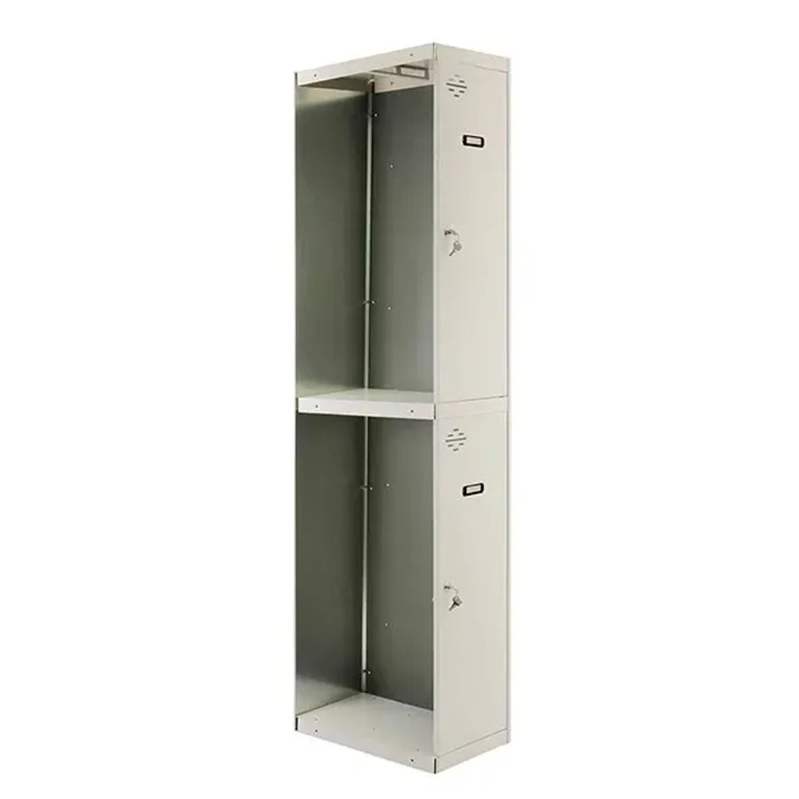 PROREGAL Spind AMEGO Anbaumodul mit 2 Abteilen, Schließfach Garderobe, Grau, H x B x T: 180 x 30 x 50 cm - Bild 2