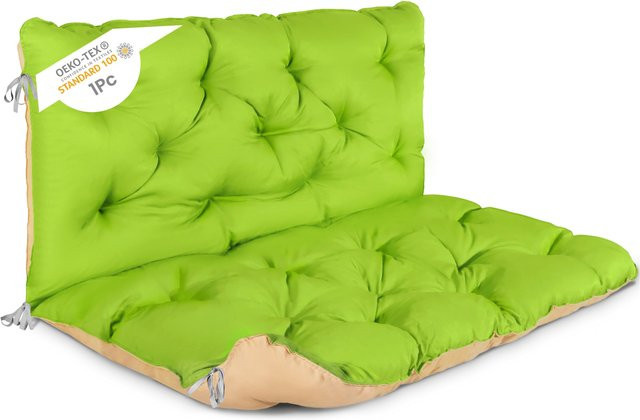 HOMECALL Dekokissen Bankauflage mit Rückenlehne für Gartenbank, Grün, B/T/H: 100 x 98 x 12 cm - Bild 1