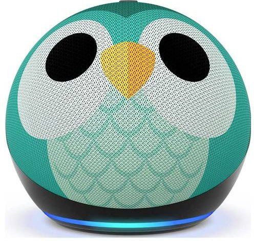Amazon Echo Dot Kids 5. Generation smarter Lautsprecher mit Eulen-Design in Mehrfarbig und Weiß - Bild 1