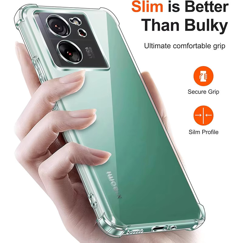 Stoßfeste Silikon Schutzhülle für Xiaomi Mi 13 Lite, 13T Pro, 13T Ultra und Xiaomi 13 in Transparent - Bild 6