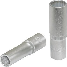 KS Tools 1/4 Zoll 12-Kant-Stecknuss lang 9/32 Zoll in Silber - Bild 1