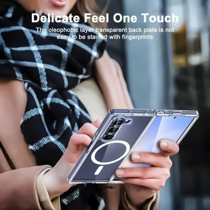NUCWIN Transparente Magnetische Hülle für Samsung Galaxy Z Fold 7 mit kabelloser Ladefunktion aus PC und TPU - Bild 4