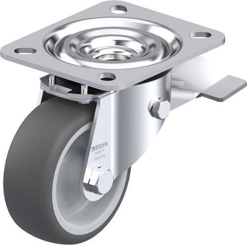 Blickle L-PATH 80G-ST Lenkrolle mit Feststeller, grau, Rad-Durchmesser: 80 mm, Tragfähigkeit: 150 kg - Bild 1
