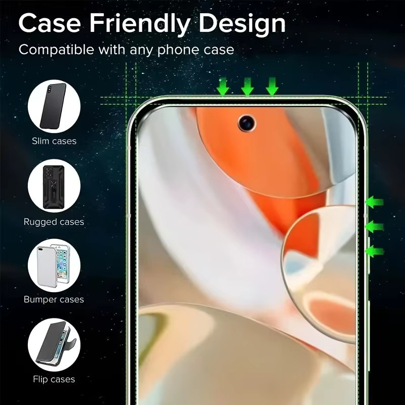 2 Stück HKSN Full Cover Displayschutzfolie aus gehärtetem Glas für Google Pixel 9 Pro XL 8 8A 7 7A 6 6A 5 4a in Transparent - Bild 5