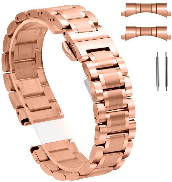 HOBBIT-3C Accessories Uhrenarmband Edelstahl, Roségold, 21 mm, Herren - Bild 1