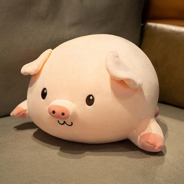 Weiches liegendes Schwein Puppe Plüschtier, Rosa / Pink - Bild 1