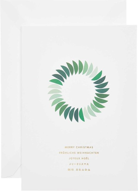 Rico Design Paper Poetry Kartenset Kranz A5 weiß - Bild 1
