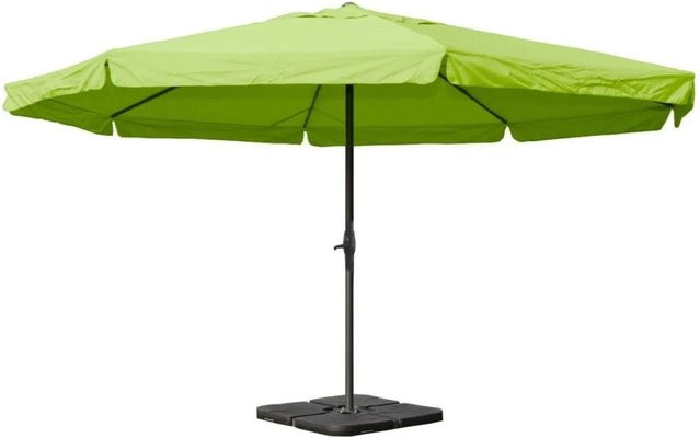 MCW Sonnenschirm Carpi Pro Gastronomie Marktschirm mit Volant aus Polyester und Aluminium in Grün mit Ständer Durchmesser: 5 m - Bild 2