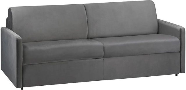 Vente-unique Schlafsofa Calife in Anthrazitgrau mit Samtbezug, Breite: 190 cm - Bild 1