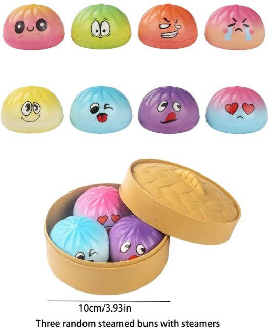 Glitzer-Knödel Squishy mit Box, Sensorischer Dampfer, Weicher TPR Teigball, Fidget Spielzeug - Bild 1