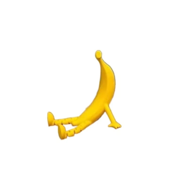RBXC Banana Man Figur in Gelb, 3D-gedruckter beweglicher Schreibtischbegleiter aus Kunststoff für den Schreibtisch - Bild 5