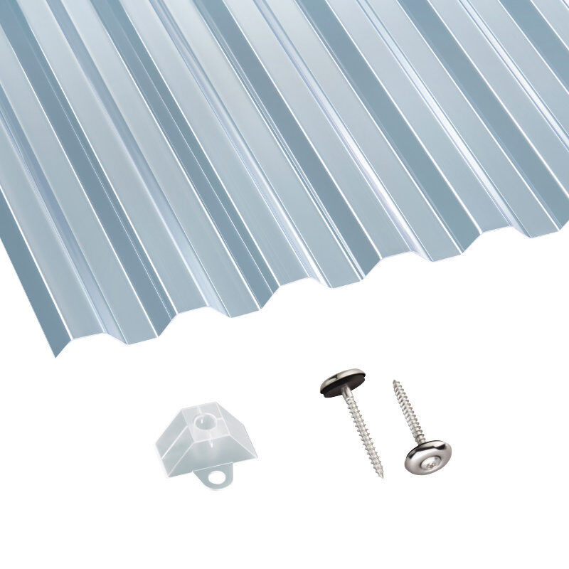 Scobalit Terrassendach-Set aus PET mit Spundwand, transparent, 1,1 mm Stärke - Bild 1
