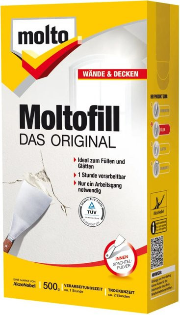 Molto Moltofill Spachtelpulver Innen Gips Weiß 500 g - Bild 1