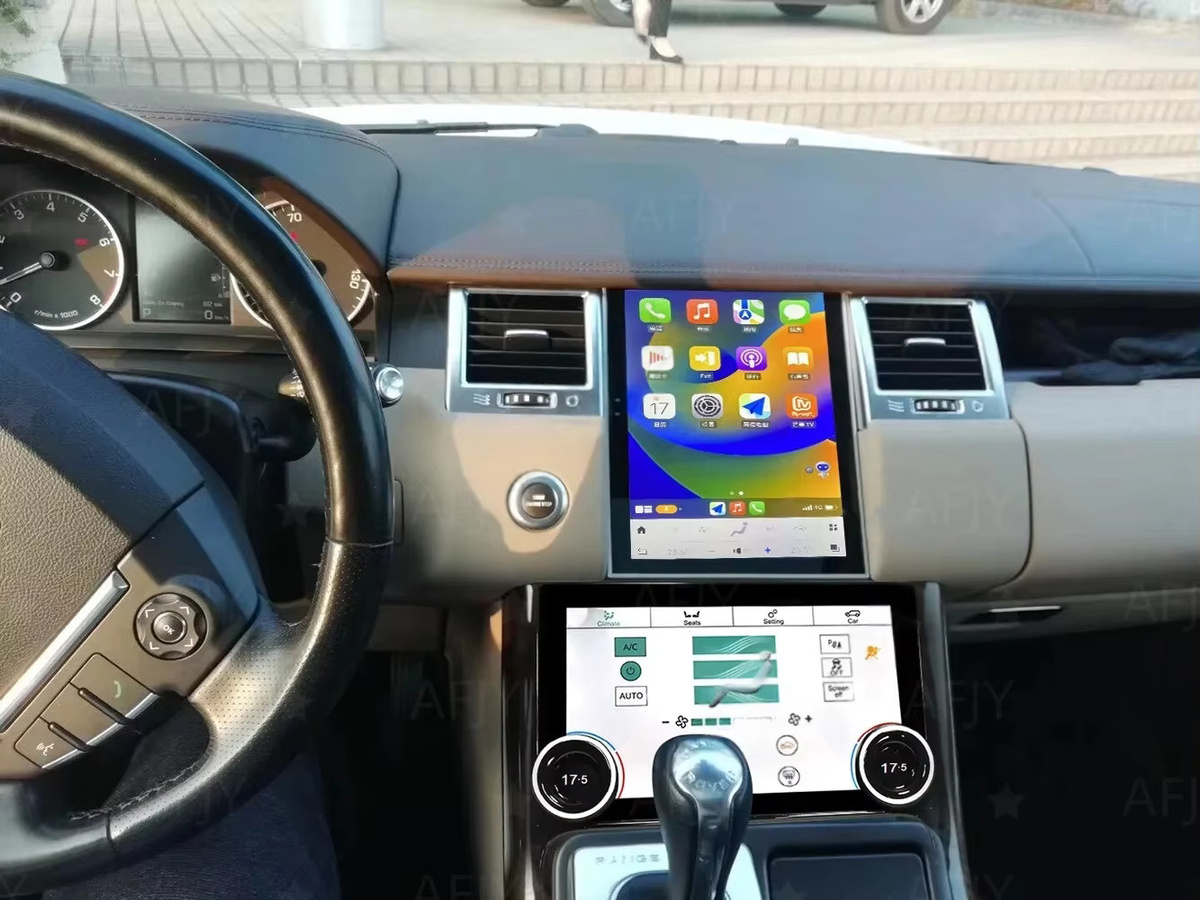 YANFU Android 14 Autoradio mit GPS-Navigation und AC-Panel für Land Rover Range Rover Sport L320 2011-2013 in Schwarz - Bild 5