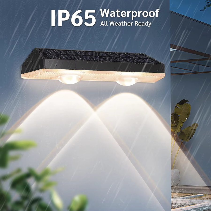 Crepow 4er Set Solar Zaunleuchten mit RGB Farbwechsel, IP65 wasserdichte LED Außenleuchten in Schwarz für Garten, Terrasse, Balkon und Treppen - Bild 2