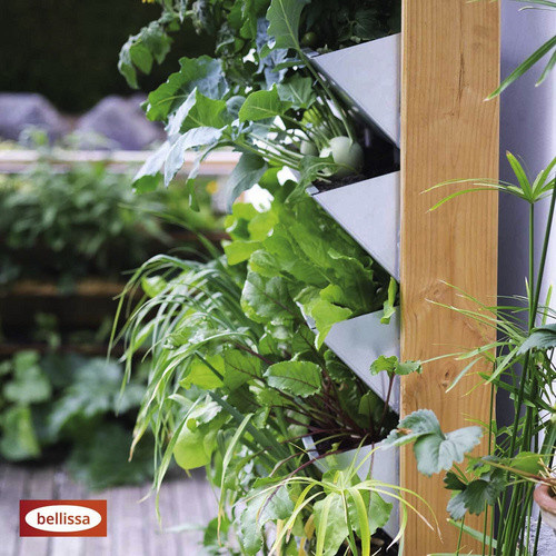 Bellissa Vertikales Hochbeet Inalto L8 aus verzinktem Stahl in Silberfarben, B/H/L: 32 x 180 x 100 cm - Bild 4