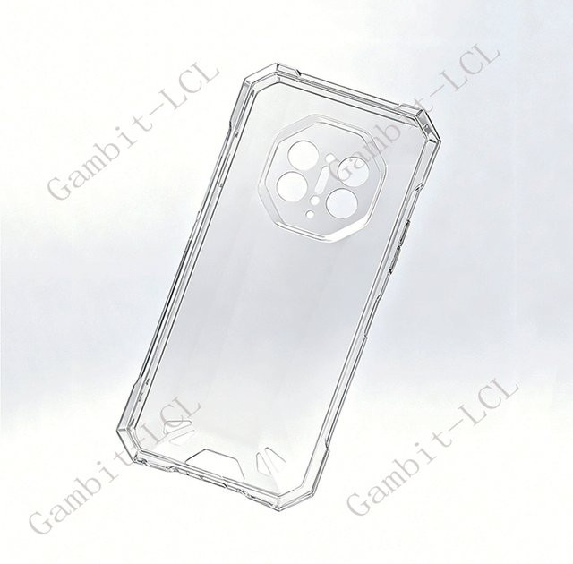 Stoßfeste TPU Anti-Fall-Hülle für Doogee S300 Pro 2026, S300 Pro und S300 Plus, 6,78 Zoll, Transparent/Schwarz - Bild 1