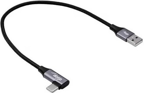 Akyga USB-A auf USB-C Kabel Schwarz AK-USB-58 Länge: 30 cm - Bild 1