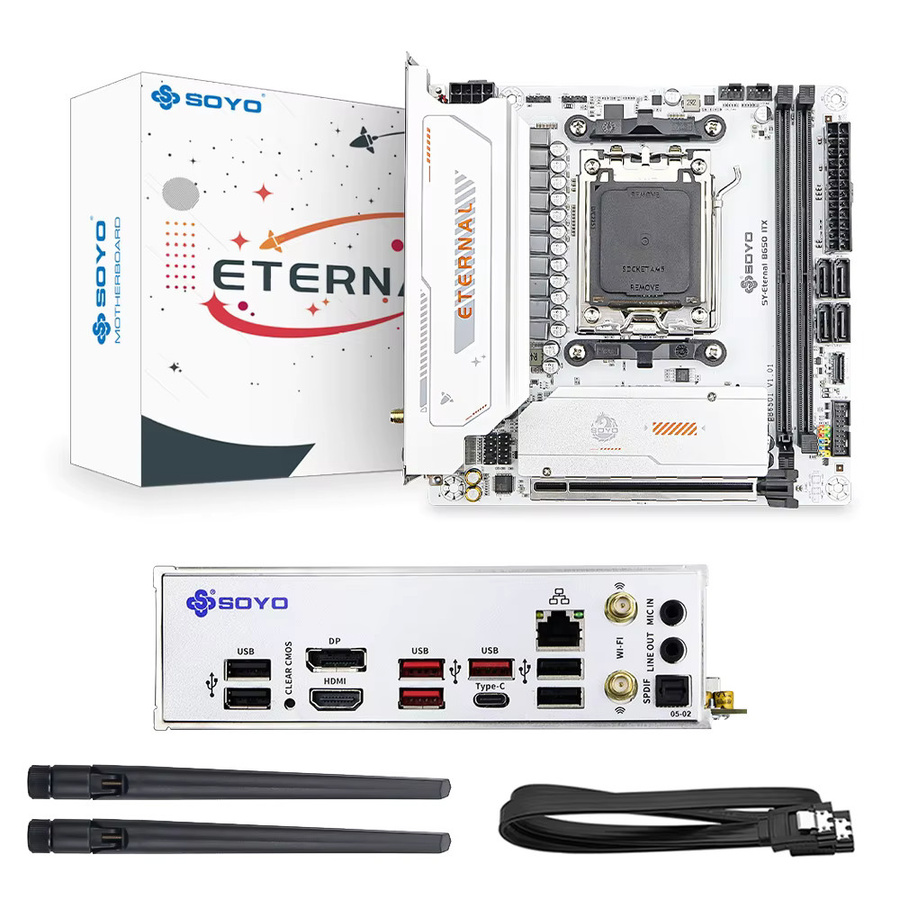 SOYO Eternal B650ITX WiFi Gaming-Motherboard mit AM5 Sockel, Dual-Channel DDR5 Unterstützung und PCIe 5.0 NVMe für Ryzen 9600X und 9800X Mini-ITX Mainboard - Bild 3