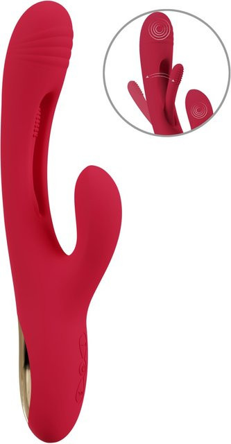 Sweet Smile Rabbit Vibrator mit G-Punkt Stimulation und Flicking-Tongue-Funktion in Rot - Bild 1