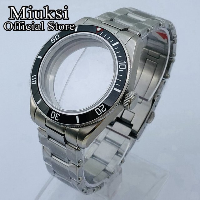Miuksi Uhrengehäuse, silber, 39 mm, gewölbtes Saphirglas - Bild 1