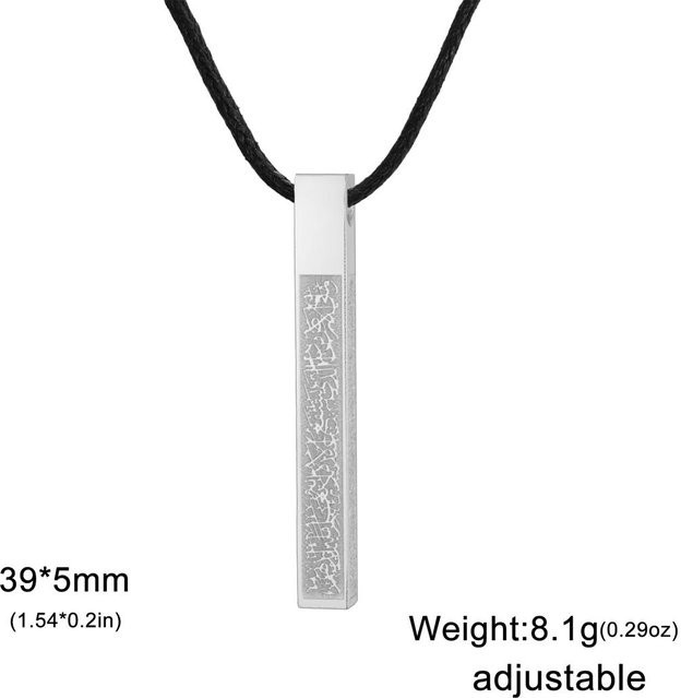 Rui Di Halskette, Edelstahl, Schwarz, Unisex, Anhänger - Bild 1