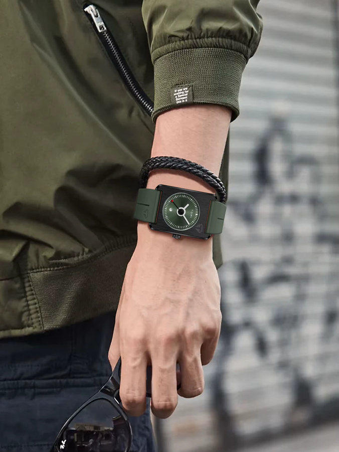 TOMI Armbanduhr Quarz, eckig, Blau, Herren - Bild 2