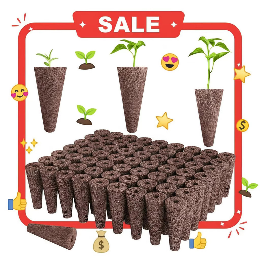 Eed Grow Ersatz-Wurzelwachstumsschwämme für AeroGarden Hydroponik-Anzuchtstecker, Braun, 50 Stück - Bild 2