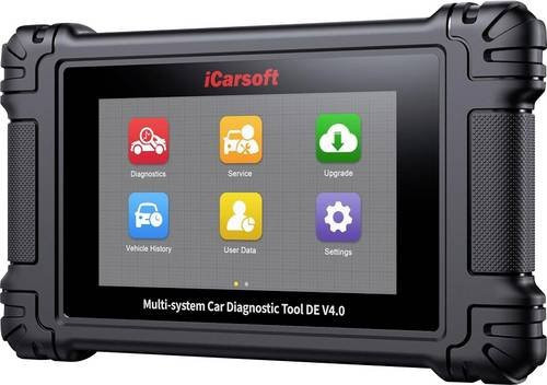 Icarsoft OBD II DE V4.0 Diagnosegerät in Schwarz passend für Mercedes Benz, BMW, MINI, Rolls-Royce, Audi, Porsche, Seat, Skoda und Volkswagen - Bild 1