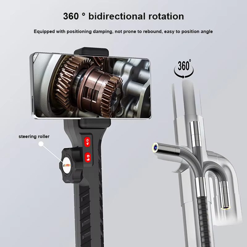LAFOCH Endoskop 1080P mit Einzelobjektiv 6,2/3,9mm und 360 Grad für die Kohlenstoffablagerungserkennung in Dieselmotoren, Schwarz - Bild 3