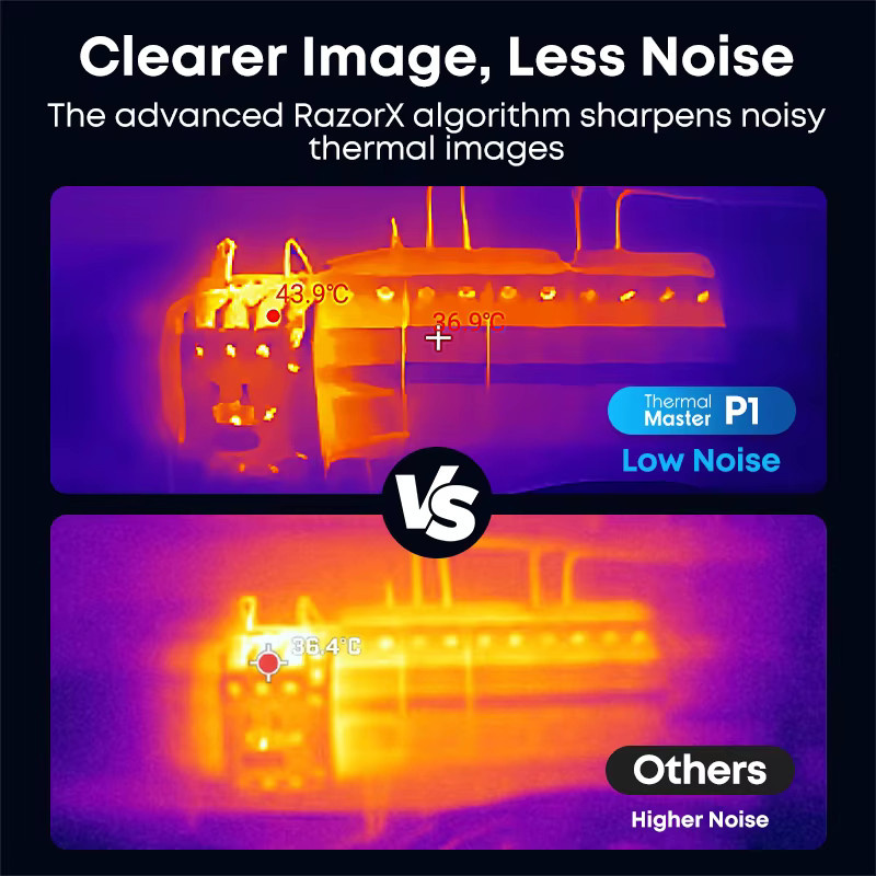 Thermal Master P1 Wärmebildkamera für iPhone und Android in Orange zur Erkennung von HVAC-Wasserlecks mit 600 °C Messbereich - Bild 4