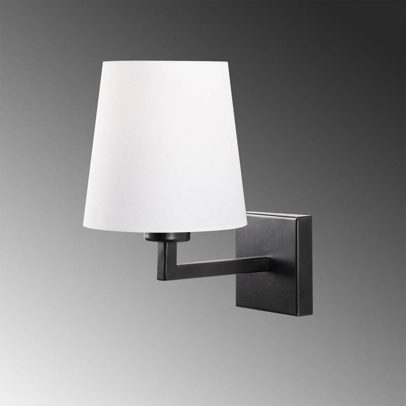 Opviq Wandleuchte in Schwarz und Weiss aus Metall mit E27 Fassung, B/H/T: 24 x 30 x 18 cm - Bild 2