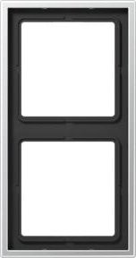 Jung 2fach Rahmen Aluminium AL2982 in Schwarz oder Silber - Bild 2
