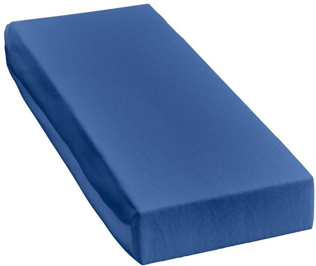 Poco Microfaser Spannbetttuch Blau B/T: 150 x 200 cm - Bild 1