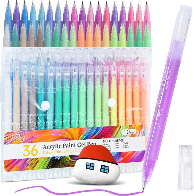 Kolorowys Acryl-Gelstifte in Multicolour mit 1,0 mm feiner Spitze für Journaling und Kunstbedarf - Bild 1