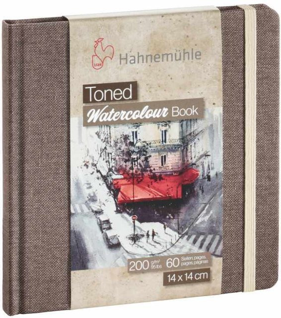 Hahnemühle Toned Watercolour Book beige, 30 Blatt, 200g/m², B x H: 14 x 14 cm - Bild 1