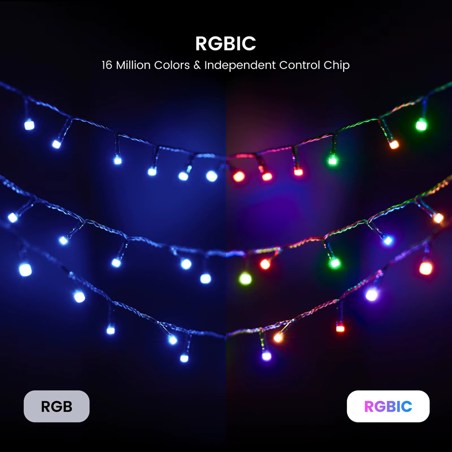 YEELIGHT RGB Weihnachts-Lichterkette mit Bluetooth-Verbindung und 20 Lichteffekten zur Smart-App-Steuerung - Bild 3