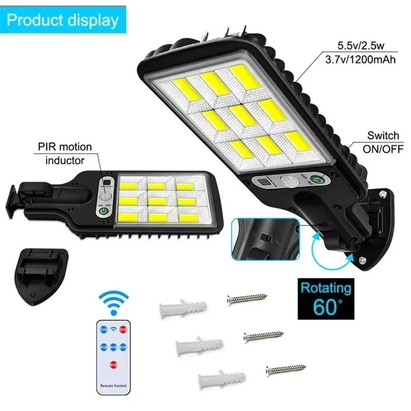 BALDR Solar LED Außenwandleuchte mit Bewegungsmelder in Schwarz für Garten und Terrasse - Bild 5