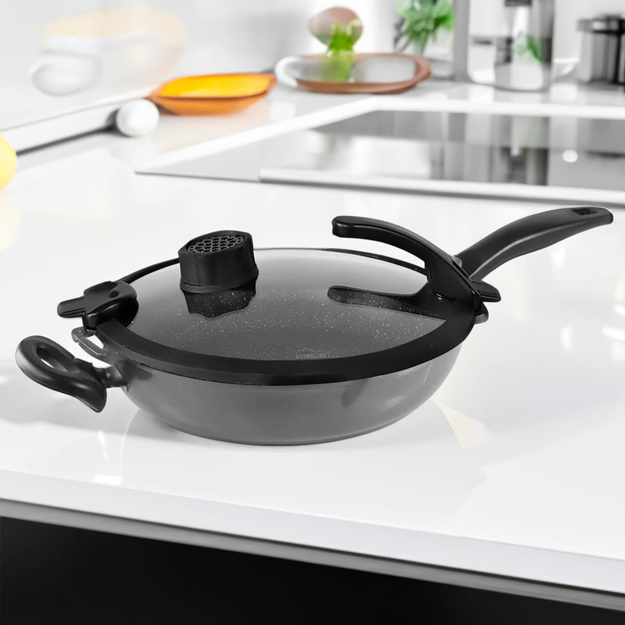 STONELINE SMELL WELL FUTURE Glasdeckel mit Funktion, Schwarz, Durchmesser: 24 cm - Bild 3