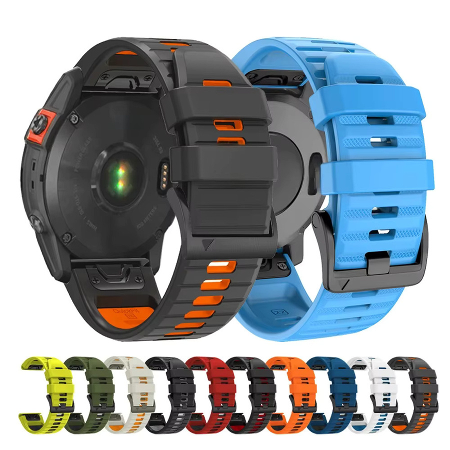 Uhrenarmband Silikon, Schwarz, Unisex - Bild 5