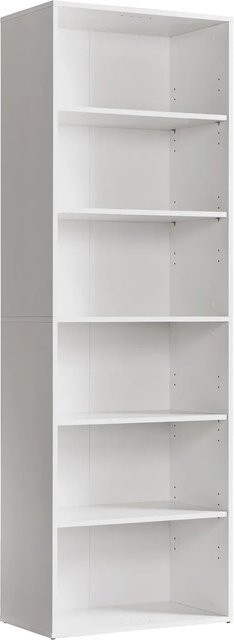 mokebo Holzregal in Weiß mit verstellbaren Regalböden, B/T/H: 60 x 34 x 180 cm - Bild 1