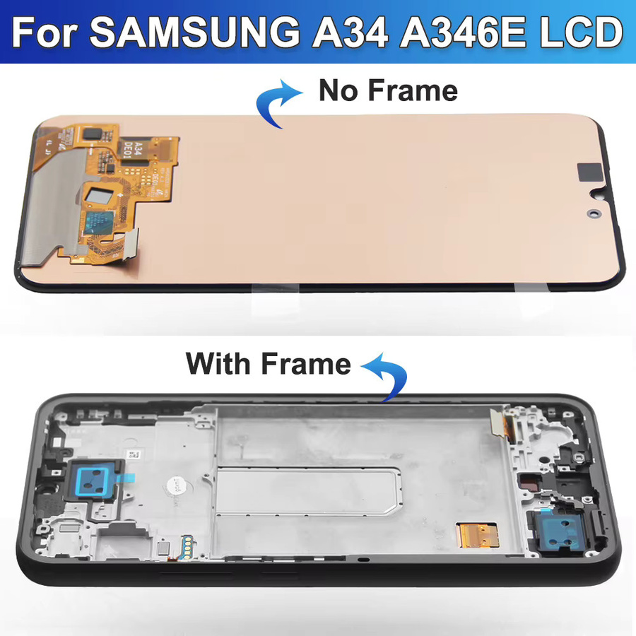 Samsung A34 5G OLED LCD Display mit Touchscreen Digitizer Ersatzteil in Schwarz für SM-A346B und SM-A346M/DSN - Bild 2