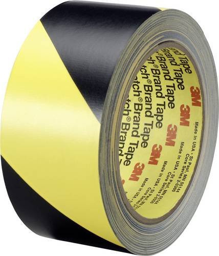 3M Markierungsklebeband Barrier Tape in Schwarz und Gelb, Breite: 50 mm, Länge: 33 m - Bild 1