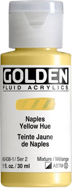 Golden Fluid Acrylfarbe Neapelgelb von Golden - Bild 1
