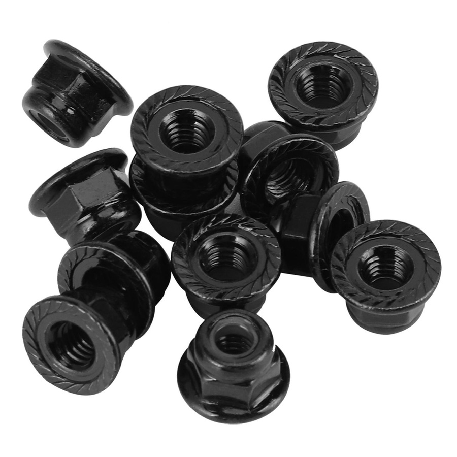 TOMTOP JMS 12-teiliges Set Rutschfeste Reifen mit Kontermutter Schwarz Metall 1/10 Zubehör - Bild 2