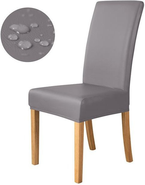 Yiran Furniture Wasserfester und schmutzabweisender Stretch-Stuhlbezug aus Lederstoff für Esszimmerstühle, 1 Stück - Bild 1