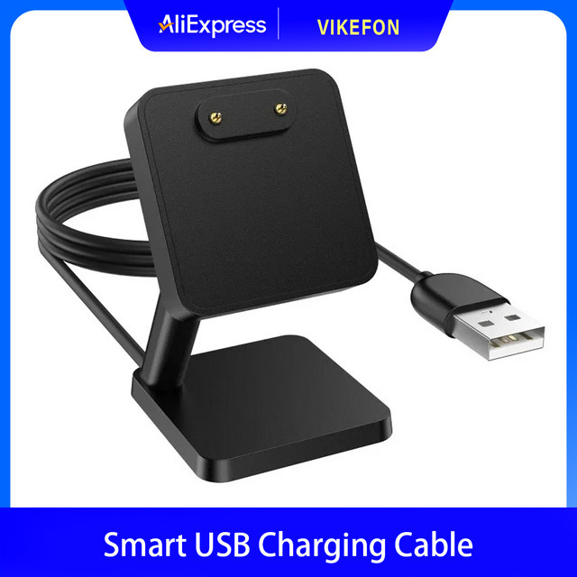 VIKEFON Magnetisches USB-Ladekabel und Desktop-Ständer für Huawei Watch Fit 3, Mini und Huawei Band 8, 7, 6/6pro in Schwarz - Bild 1