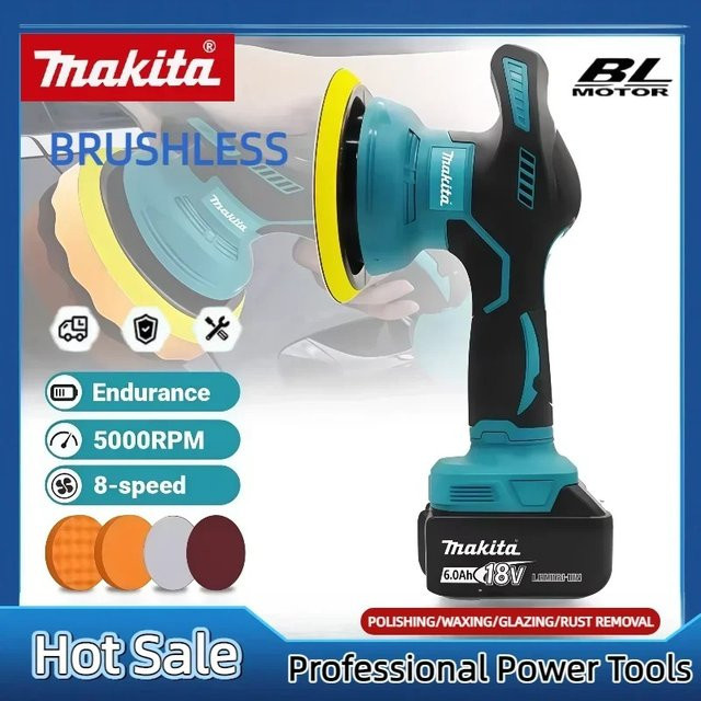 Makita Akku-Polierer mit 8 Gängen und digitaler Anzeige für 18V LXT Lithium-Ionen-Akkus - Bild 1