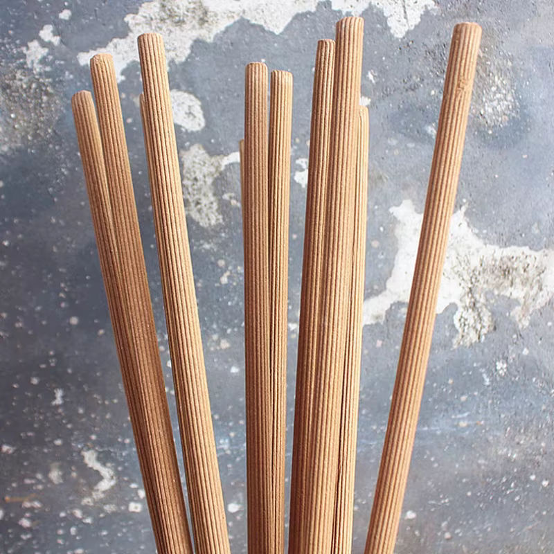 12er Set Oudh Räucherstäbchen aus Natur-Bambus, Eaglewood Duft, Braun, Länge: 48 cm - Bild 5